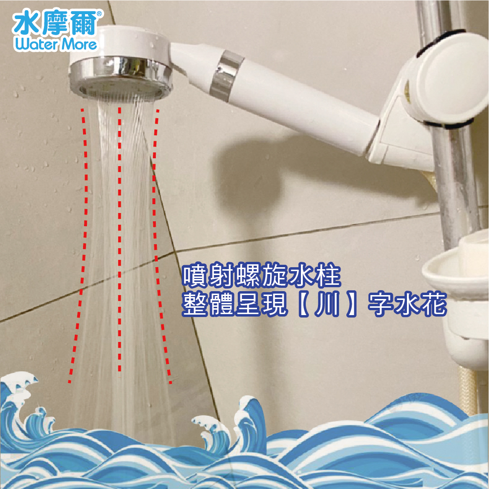 水摩爾 Water More噴射螺旋水柱整體呈現字水花