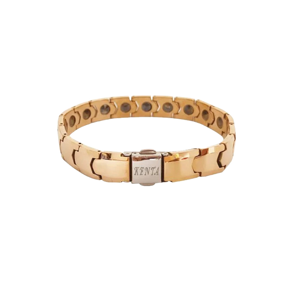 KOTO  KENTA  Dr.Tenshi  鍺磁子彈玫瑰金鎢鋼手鍊 寬版男款1入