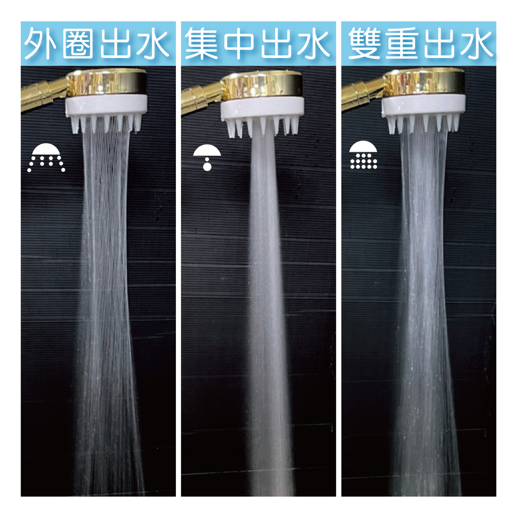 【水呼呼】 水抓龍SPA按摩刷過濾蓮蓬頭 1組(內含濾芯矽膠爪頭)