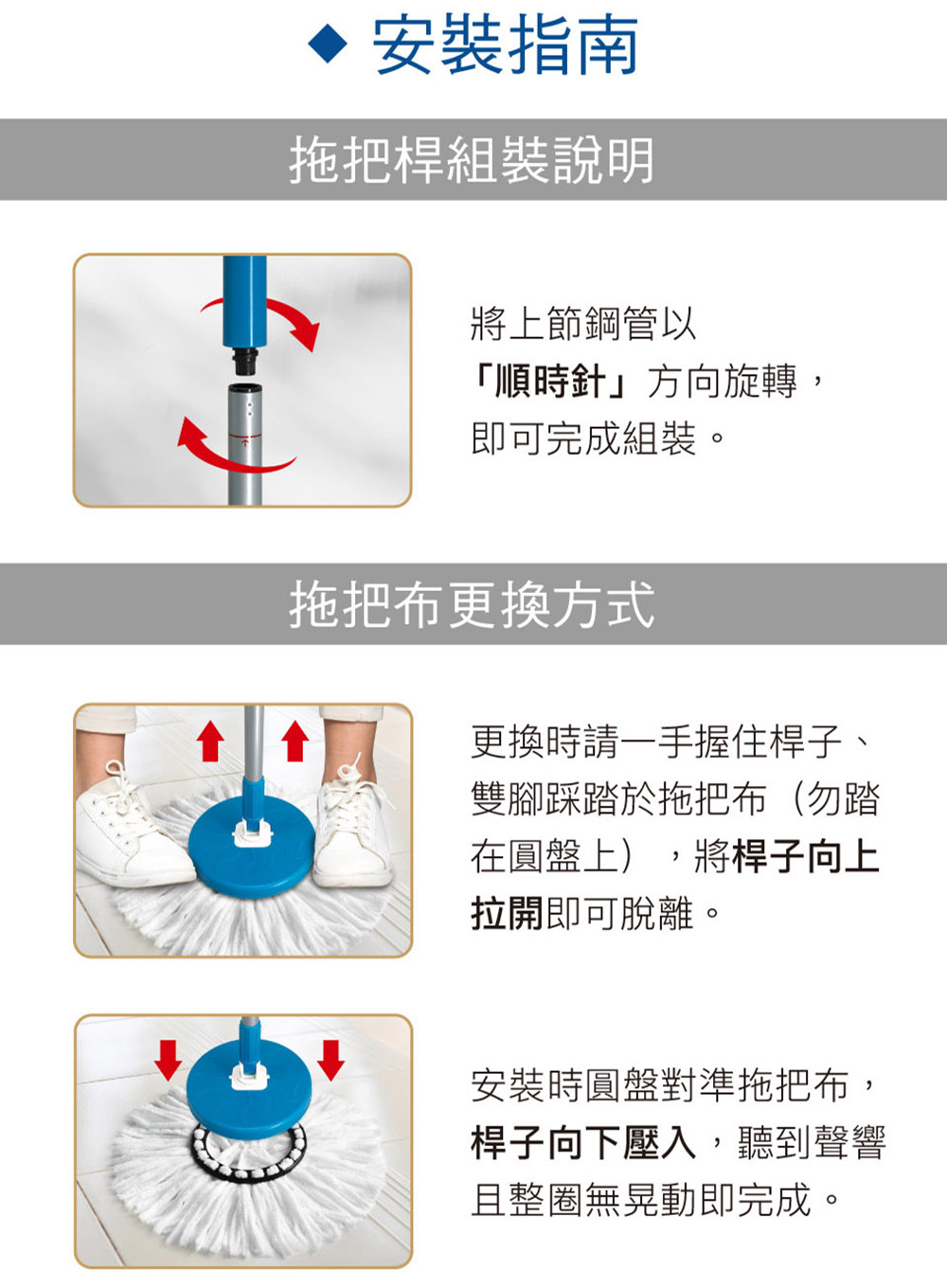 VIP顧客專屬回饋【保麗晶】 台灣製二代 全自動拖把組 全自動脫水 電動拖把 日本變頻高速馬達