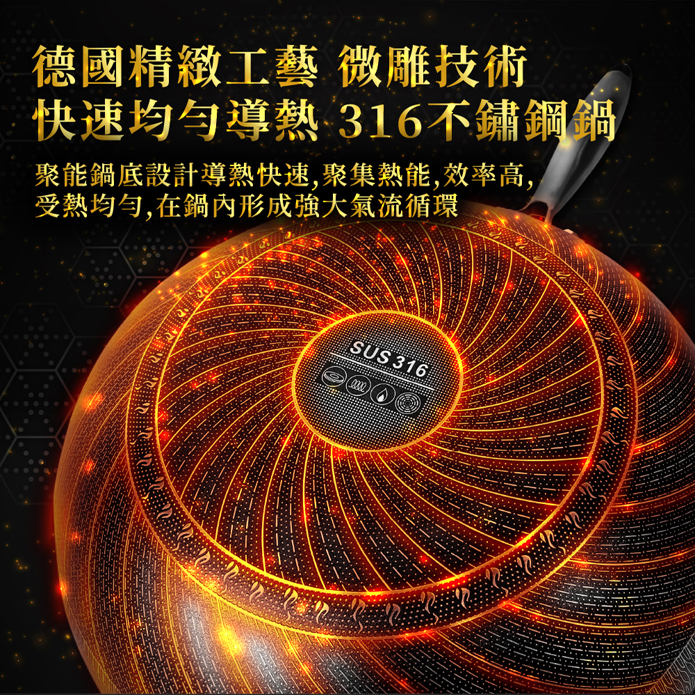 【派樂】AustinShine 3D微雕櫻花 316不鏽鋼萬用鍋 贈送鍋鏟 蒸架 再送折疊油炸網