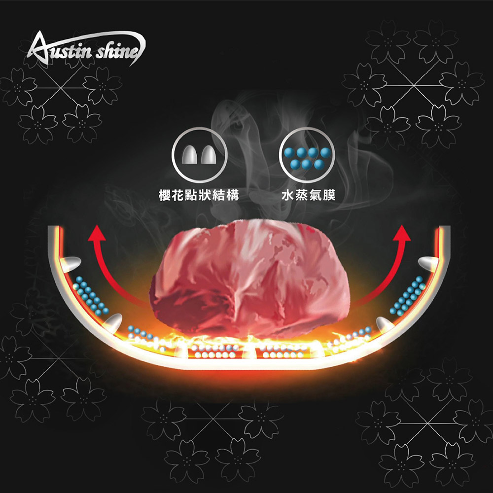 【派樂】AustinShine 3D微雕櫻花 316不鏽鋼萬用鍋 贈送鍋鏟 蒸架 再送折疊油炸網