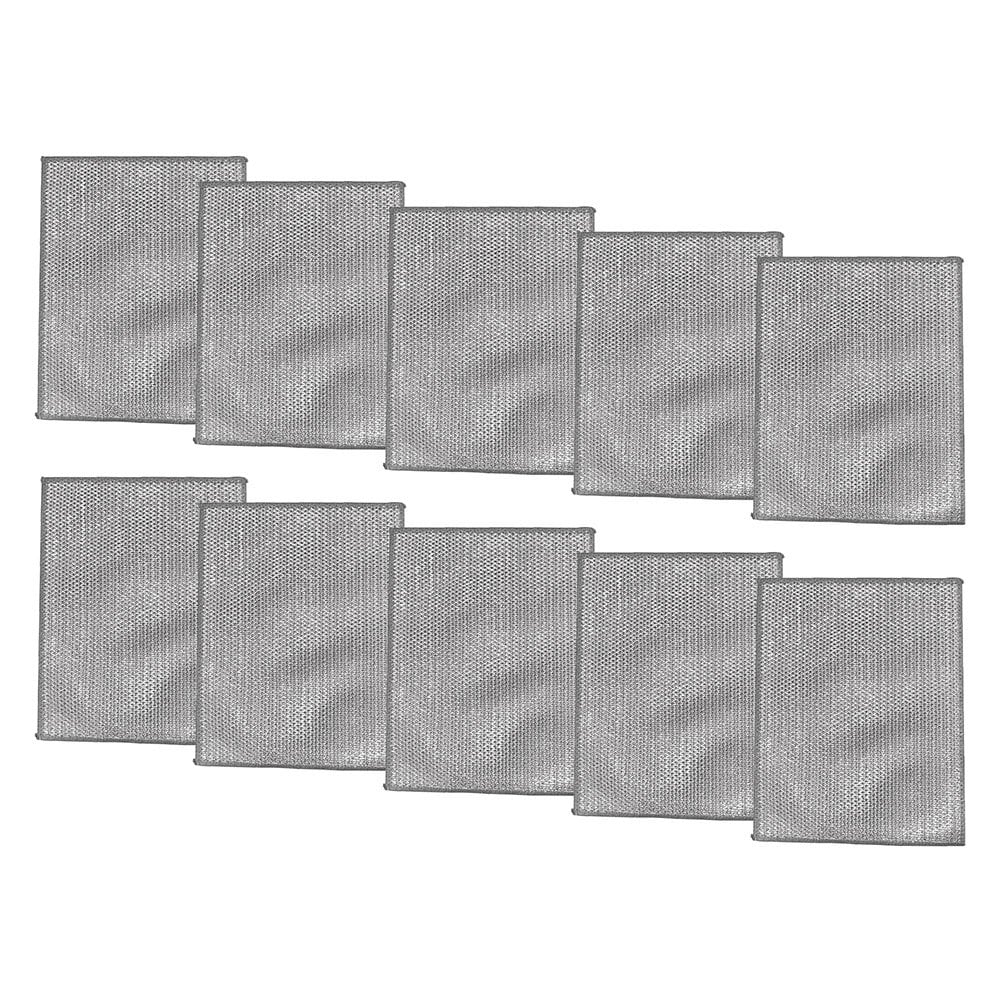 日本熱銷 雙層銀絲去重油除頑垢 神奇清潔魔布10入組