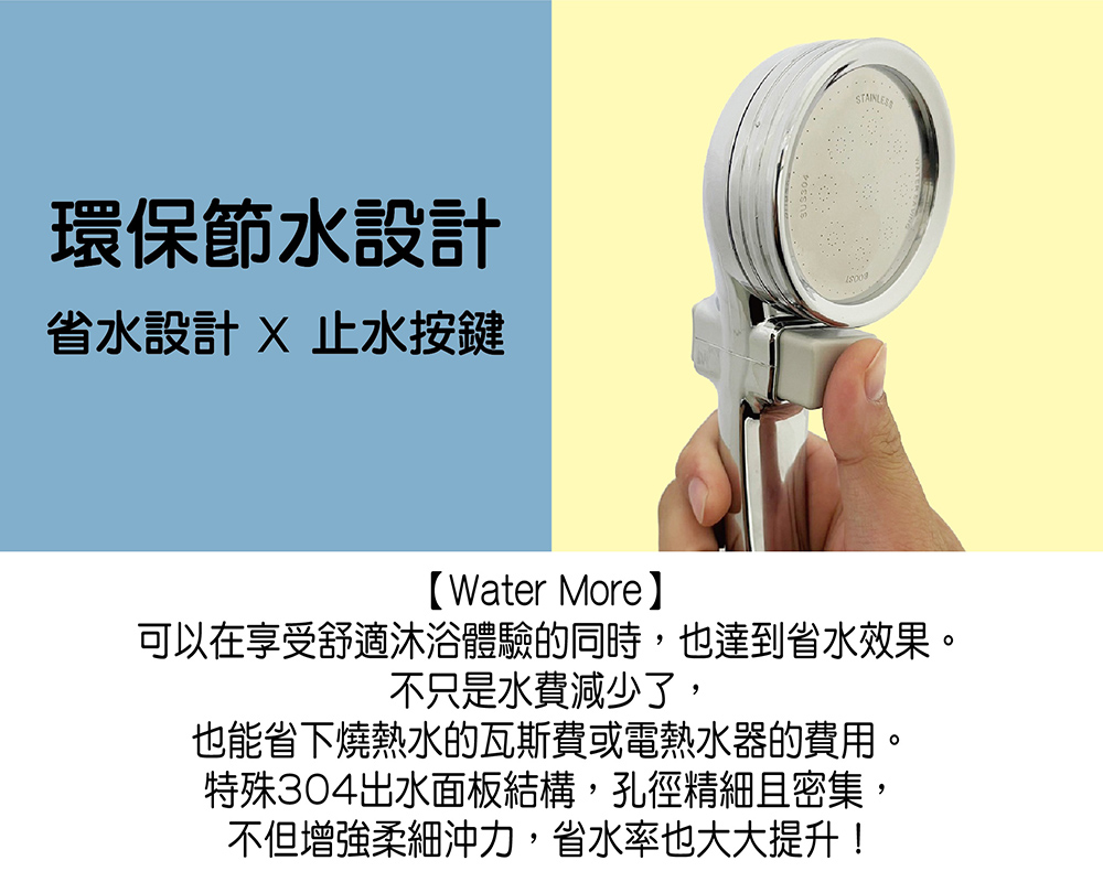 列印 【水摩爾】金級省水標章增壓spa蓮蓬頭送除氯過濾器+補充濾芯6個