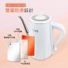 【勳風】1.8公升純白歐式午茶風 304不鏽鋼 快煮壺/電熱水壺 送備長炭棒1支