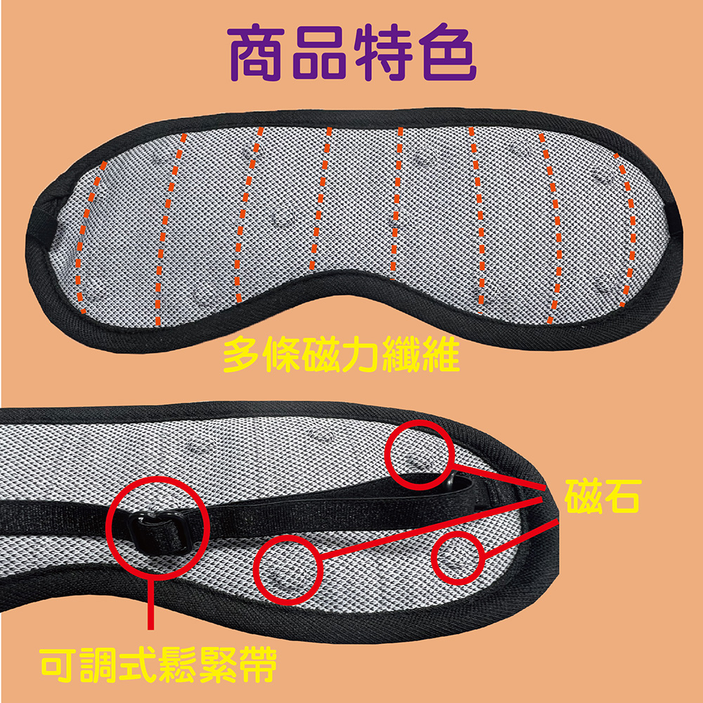 小室佳人V.girl 石墨烯微電磁 遮光眼罩 1入 石墨烯材料與微電磁技術 磁石 微量元素磁力線紗 親膚舒適好配戴眼罩